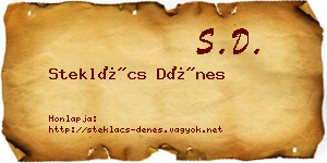 Steklács Dénes névjegykártya